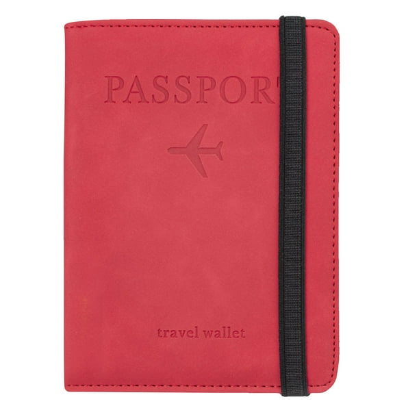 Xihbxyly Funda para Pasaporte Feel, Tecnología Antiescaneo Rfid, Ranuras para Múltiples Tarjetas, Material de Cuero, Diseño Compacto, Imprescindible para Viajes, Organizador de Pasaportes, Almacenami