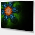 thumbnail image 2 of Fleur Fractale Verte Foncée en Noir - Impression sur Toile Florale, 2 of 3