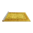 thumbnail image 2 of Ahgly Company Machine Washable Indoor Square Persian Yellow Traditional Area Rugs, 7' Square, 2 of 4