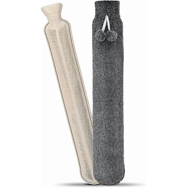 Hot Water Bottle Long 1l Extra Long Hot Water Bottle With Soft Fluffy Cover Body