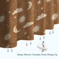 thumbnail image 6 of Brown Sun Moon Cloud Star Pattern Shower Curtain 36"x72" ,Bathroom Decorative Shower Curtains Set with 12 Hooks,Modern Waterproof Washable Shower Curtain, 6 of 6