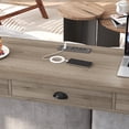 thumbnail image 5 of Aukfa Bar Table Set for 3 with Charging Station and Drawers, 4-Piece Counter Height Dining Table Set with 3 PU Stools, Gray, 5 of 7