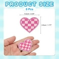 thumbnail image 2 of Uxcell 8 Pcs Parches Bordados en Forma de Corazón a Cuadros para Planchar, Aplicaciones para Coser en Chaquetas, Ropa, Vestidos, Sombreros, Jeans, Accesorio DIY, 2 of 6