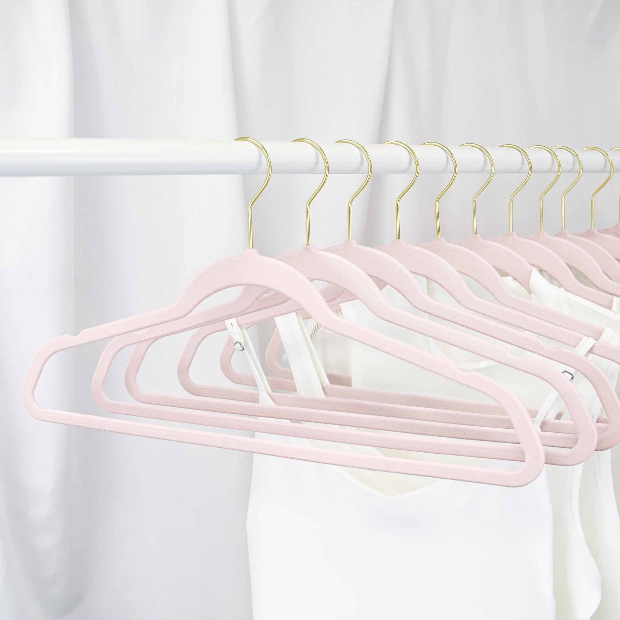 OSTO Pink Velvet Hangers 50-Pack OV-126-50-PK-H - The Home Depot
