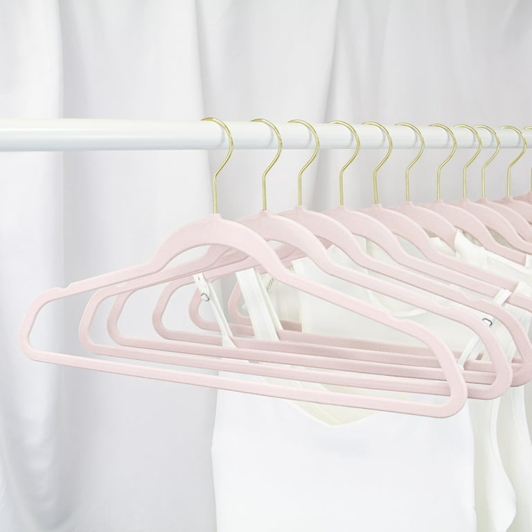 Only Hangers Petite Size Pink Velvet Suit Hangers-25 Pack