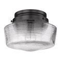 thumbnail image 3 of Emmons Traditional Black Flush Mount with Clear Shade, 3 of 5