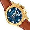 thumbnail image 3 of Morphic M73 Series Chronograph Leather-Band Watch - Gold/Blue, 3 of 3