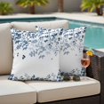 thumbnail image 5 of Outdoor Waterproof Pillow Covers Country Gradient Blue Leaf Decorative Throw Pillow Protectors,Pillowcase Cushion Cases for Patio Sofa Garden Couch,18x18in,Pack of 2, 5 of 14