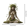 thumbnail image 3 of Elegant Meditating Forest Goddess Statue,2D Acrylic Plaque Bohemian Goddess Desk Decor,Card Insert Structure Gifts for Home & Office,Bohemian Decor, Yard Decor, Lovers, 5.9x7.5 in, Army Green03, 3 of 6