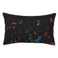 thumbnail image 1 of Balery Color Musical Notes Funda de Cojín Estampada, Regalos para Mujeres, Regalos de Amor para Ella, Regalos para Novia o Esposa, Funda de Almohada-16"x24", 1 of 6