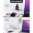 thumbnail image 4 of Cargador Omnibar USB C PD3.0 PPS de 65 W con 3 puertos para MacBook, color negro, 4 of 9
