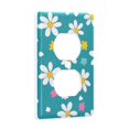 thumbnail image 2 of Yayeee Duplex Wall Plate 1-Gang 4.5"x2.7" Home Receptacle Light Switch Decorative Outlet Cover, Small Daisy, 2 of 7