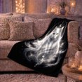 thumbnail image 6 of Celestial White Cat Night Sky, Peaceful Pet Portrait Pattern, Warm Flannel Blanket for Living Room and Bedroom, Cat Lovers Just Because Gift, Pet Lover Home Decor, 6 of 9