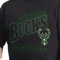 thumbnail image 5 of Men's G-III Sports by Carl Banks Black Milwaukee Bucks Adaptive Headliner Fleece Crewneck Sweatshirt, 5 of 6