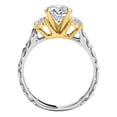 thumbnail image 3 of MauliJewels 0.50 Ct. 3 Stone Lab Grown Diamond Engagement Ring for Women in 14K Solid Two Tone Gold, 3 of 5