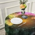 thumbnail image 6 of Dreamtimes 60" Galaxy Planet Round Tablecloth, Waterproof Stain and Wrinkle Resistant Washable Decorative Table Covers for Kitchen Dining Tabletop Party Outdoor Picnic, 6 of 7