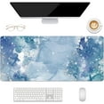 thumbnail image 2 of XXL Blue Ink Painting Desk Mat - 32"x12" Extended Large Gaming Mouse Pad, Cute Office Supplies, Decorative Desk Pad for Laptop & Keyboard, Ideal for Men & Women, 2 of 6