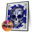 thumbnail image 2 of Diamante pintura calavera personaje serie Rhinestone redondo resina (V2249) FLhrweasw Nuevo, 2 of 9