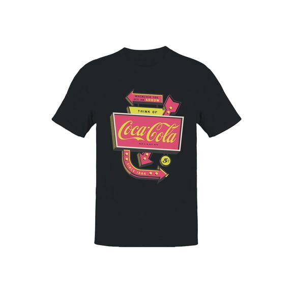 Officially Licensed Coca Cola Vintage Arrow Design Men's T-shirt