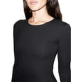 thumbnail image 3 of American Apparel Women Cotton Spandex Long Sleeve Bodysuit, Black, Medium, 3 of 7