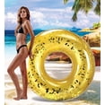 thumbnail image 4 of Cota Global Inflatable Gold Pool Float - Premium Confetti Round Pool Float, Inflatable Swimming Tube Pool Ring Float for Kids and Adults, Heavy Duty Floating Tube for Pool, Beach, or Lake - 48 Inches, 4 of 7