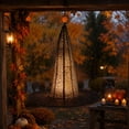 thumbnail image 6 of Halloween Witch Hat Light Hanging Decoration LED Glowing Party Ornament Battery Operated Easy Hanging Spooky Reusable for Front Door Window Fireplace Porch Hauntedy Houses Halloween Party Decor, 6 of 8