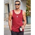 thumbnail image 5 of COOFANDY Mens Running Tank Top Cotton Sleeveless Workout T Shirts Muscle Tees for Men, 5 of 6