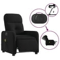 thumbnail image 6 of vidaXL Electric Massage Recliner Chair Black Fabric, 6 of 9
