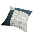 thumbnail image 2 of The Urban Port Dae 24 x 24 Square Handwoven Cotton Accent Throw Pillow, Classic Simple Kilim Pattern, Blue, Off White, 2 of 4