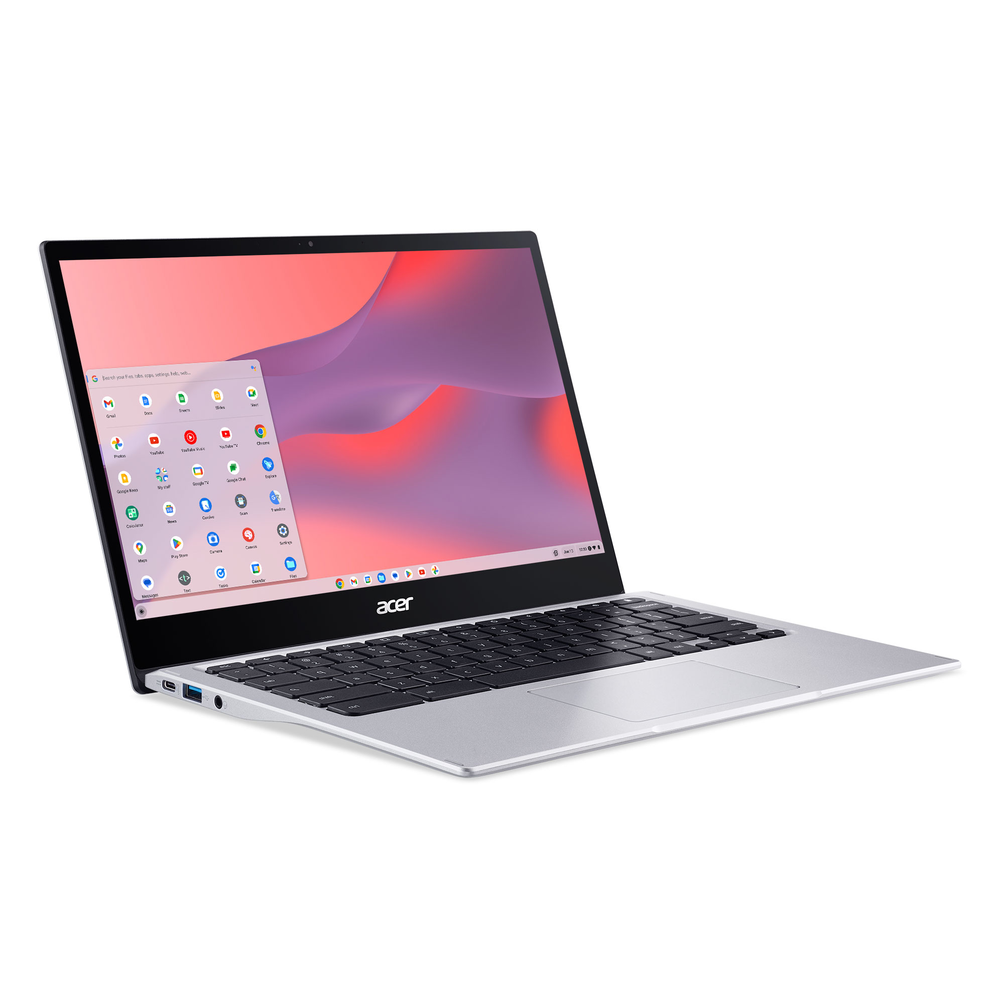Acer Spin 513 Chromebook, 13.3" FHD IPS Multi-Touch Corning Gorilla Glass Display, Qualcomm Snapdragon 7c Compute Platform, 4GB RAM, 64GB eMMC, CP513-1H-S60F - image 4 of 21