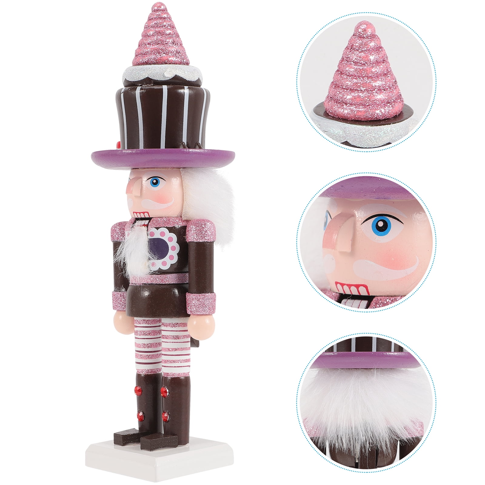 Casse-noisette Décoratif En Bois Forme Soldat – Décoration De Noël, Maison, Jardin, Couleur Rose, Idée Cadeau