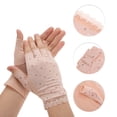 thumbnail image 3 of Unique Bargains Anti-slip Half Finger Manicure Gloves 1 Pair Skin Color, 3 of 6