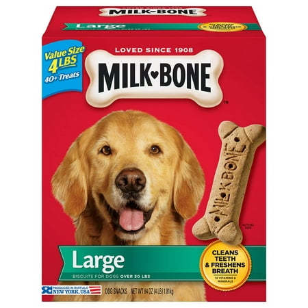 Milk-Bone Original Dog Biscuits - for Large-sized Dogs, 4-Pound