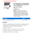 thumbnail image 2 of A/C Compressor Kit - Compatible with 2012 - 2013 Mini Cooper Countryman 1.6L 4-Cylinder GAS, 2 of 2