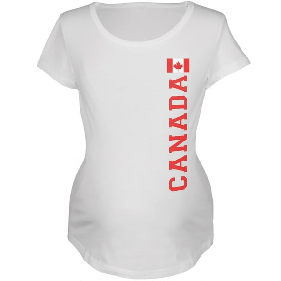 World Cup Canada White Womens Soft Maternity T-Shirt - Large