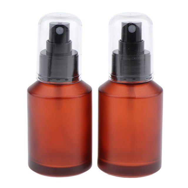 Juego de 2 frascos de vidrio vacíos con atomizador de perfume (15/30/60/100 ml) 60 ml