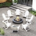 thumbnail image 4 of Gymax 4PCS Patio Folding Adirondack Chair Weather Resistant Cup Holder Yard White, 4 of 9