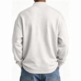 thumbnail image 5 of Long Sleeve Henley Shirts For Men Casual Button Down Shirt Golf Pullover V Neck Stand Collar Fashion Fall Sweatshirt Light Gray 3XL, 5 of 6