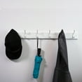 thumbnail image 5 of Mainstays White 18 inch Hook Board with 4 Satin Nickel Hooks for Coats, Bags, Leashes, Keys, Towels, 30 lbs Capacity, 1 Pack, 5 of 6