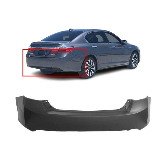 DCP Primed Rear Bumper Cover for 2013 2014 2015 Honda Accord Sedan 4 Door