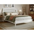thumbnail image 3 of Modern Platform Bed - Solid Wood Sleigh Bed with USB Charging - Low Profile Bed Frame for Bedroom - White Finish, 3 of 6