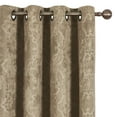 thumbnail image 3 of Luxury Bella Blackout Weave Paisley Grommet Curtain Panels (Set of 2), 3 of 4
