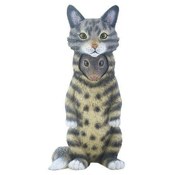 Black and Yellow Mouse as Cat Dupers Themed Decorative Figurine Statue