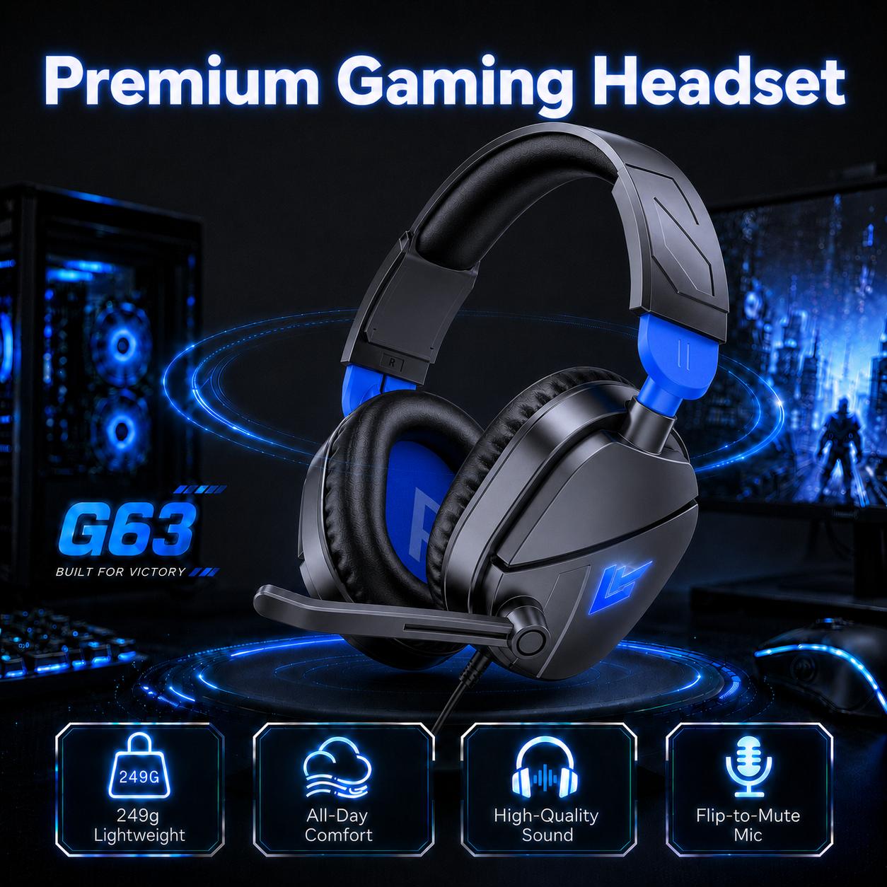 Btootos Wired Gaming Headset for Multi-Platform photo 7