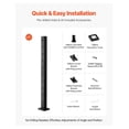 thumbnail image 6 of Cable Railing Post, 36x2x2 Inch Stair Railing Post, with Pre-Drilled 30° Angled Holes, Stainless Steel Cable Rail Post with Horizontal and Curved Bracket, 1-Pack, Black, 1JZLGZXHS914YIVIS001V0, 6 of 9