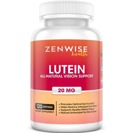 Zenwise Health Lutein Vision Support Softgels with Zeaxanthin, 120
