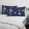 thumbnail image 4 of Navy Blue White Floral Standard Pillow Covers,Abstract Art Summer Botanical Breathable Throw Pillow Cases with Invisible Zipper,Decorative Pillowcase Pillows Protectors for Sofa Bed Chair 20"x26", 4 of 9