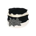 thumbnail image 1 of Bonnet d'Hiver Rayé avec Étoiles - Noir/blanc, 1 of 1