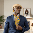 thumbnail image 3 of XIAOHUAGUA African Men's Kente Self-Tied Neck Cravat Tie Ascot Tie Formal Party Wedding Cravats Gift, 3 of 3