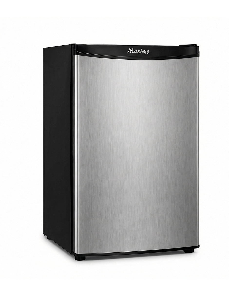 Maxims Frigobar Maxims Con Freezer 90 Litros Acero Inoxidable Plata